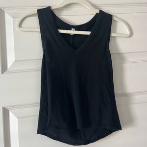 Free People FP Intimately 100% Cotton Black V Neck Scoop Neck Tank Top T-Shirt!